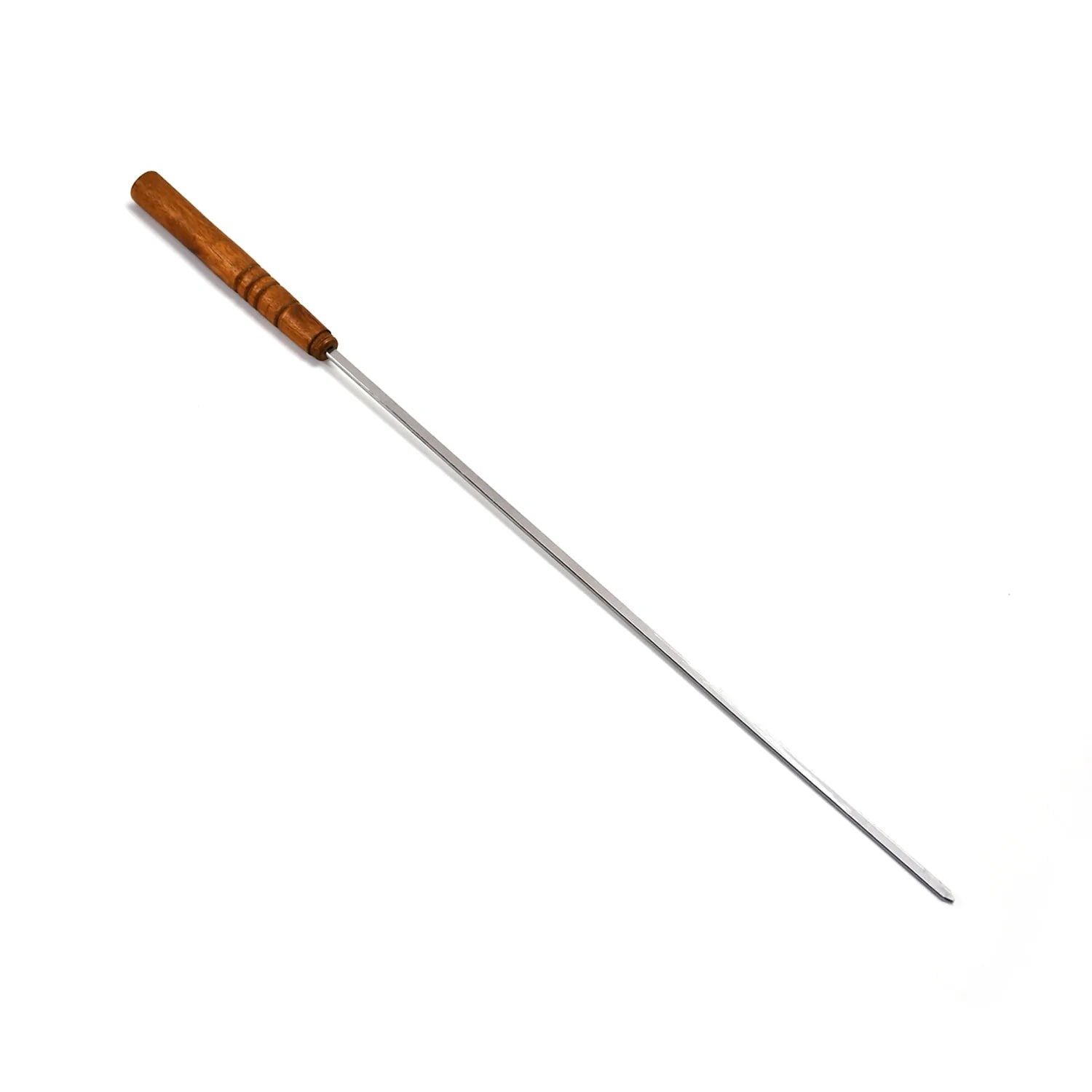 7099 Non Bending Reusable Long Wooden Thick Handle BBQ Grill Paneer Tikka Kebab Seekh Barbeque Skewers. DeoDap 7099 Non Bending Reusable Long Wooden Thick Handle BBQ Grill Paneer Tikka Kebab Seekh Barbeque Skewers. DeoDap